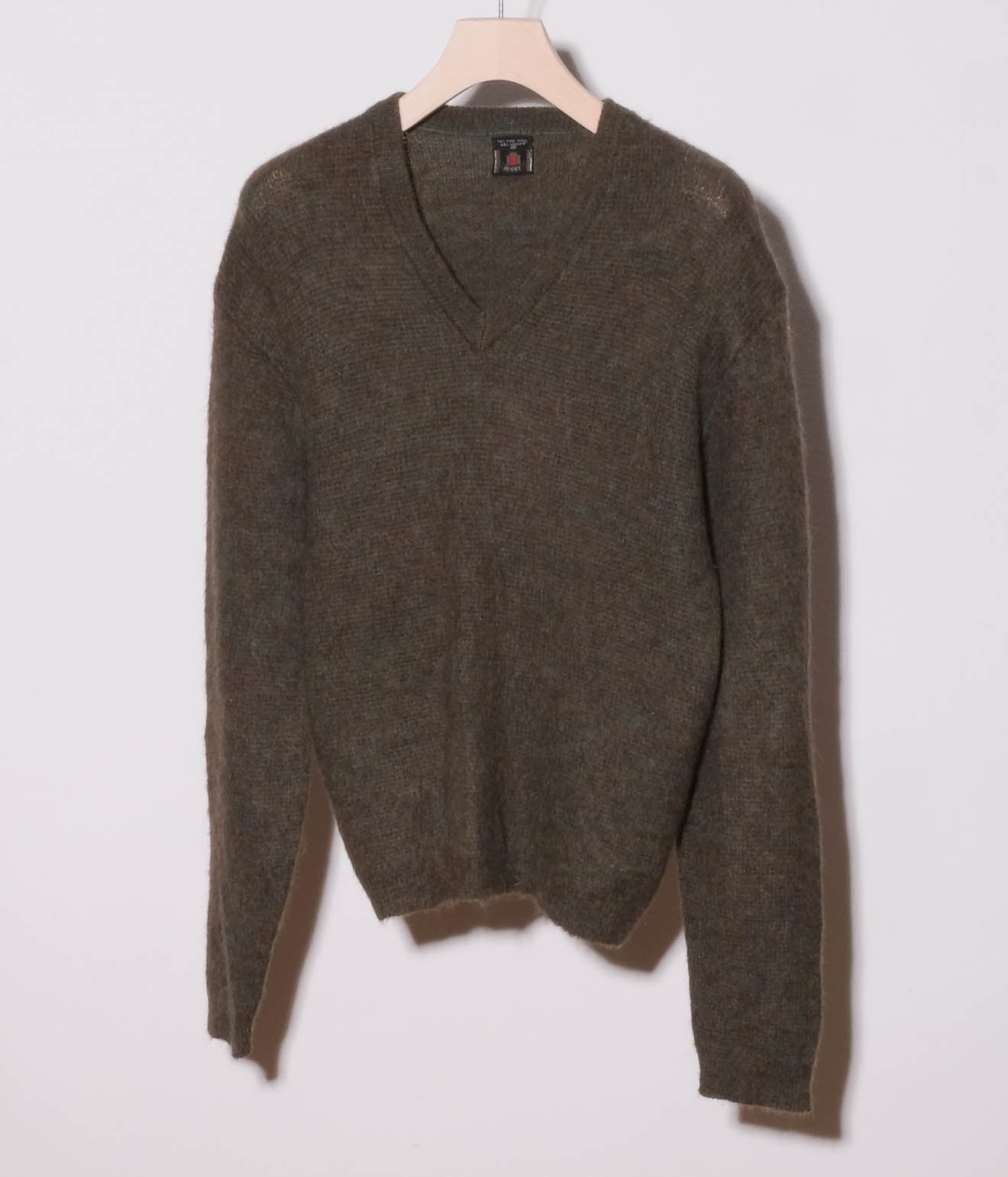 60's RUGBY V-Neck Mohair Sweater (Olive)