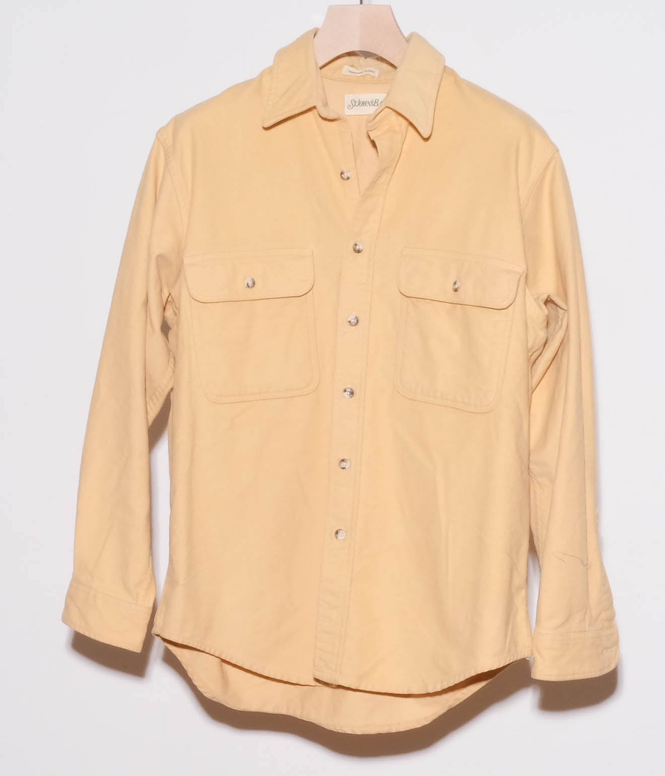 90's ST JOHN'S BAY Chamois Cloth  Shirt (Yellow)