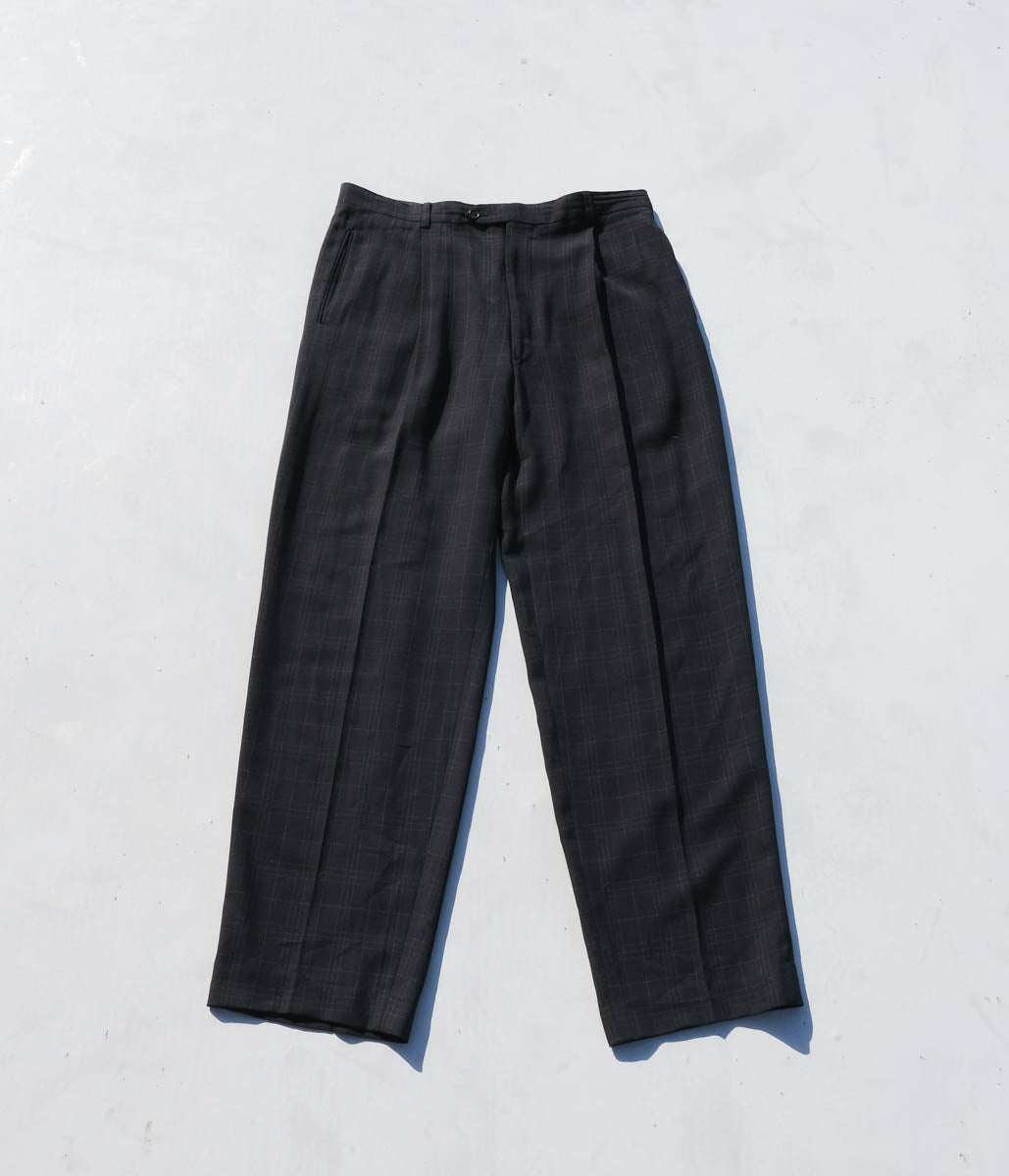 90's Giorgio Armani Wool Slacks (Black Check) – Lakewood Clothing