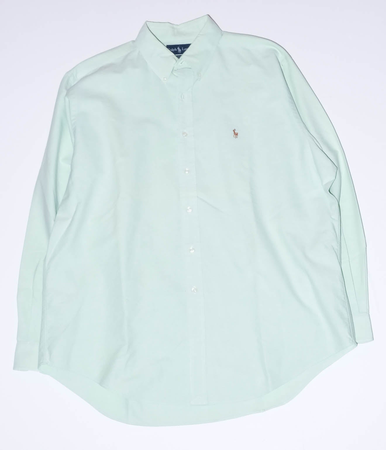 美品　ラルフローレン　オックスフォードBDシャツ　モーリシャス製　ライム Ralph Lauren 