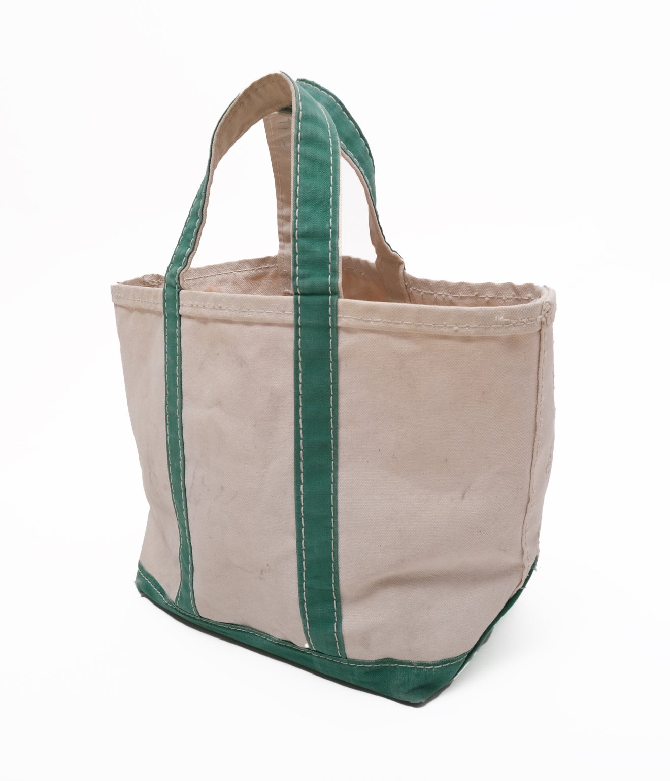 80's LL Bean Tote Bag (Natural x Green)