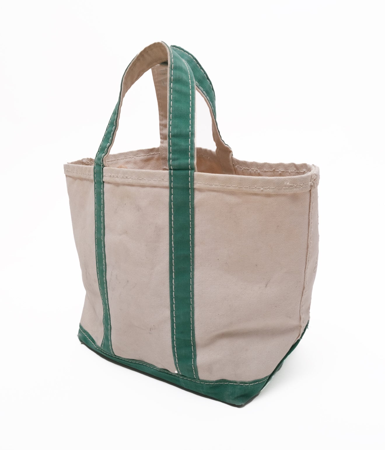 80's LL Bean Tote Bag (Natural x Green) – Lakewood Clothing