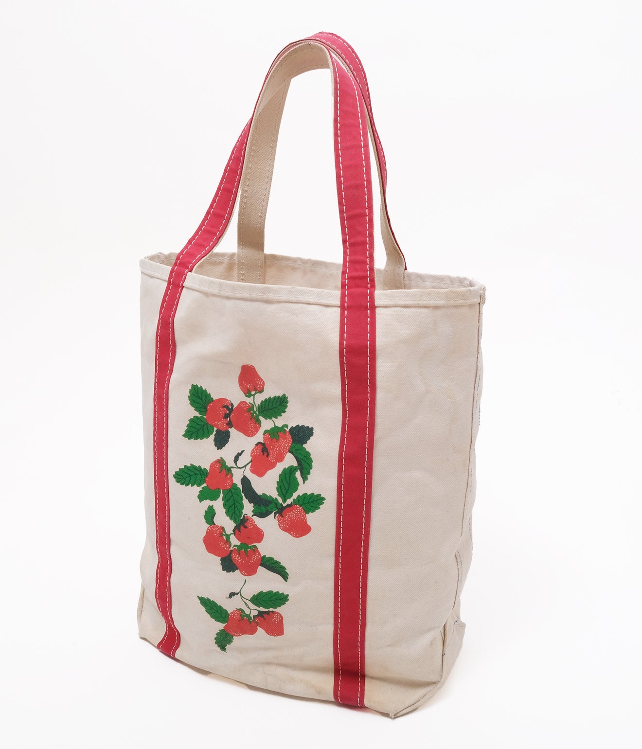 80's L.L.Bean Tote Bag (Natural×Red)