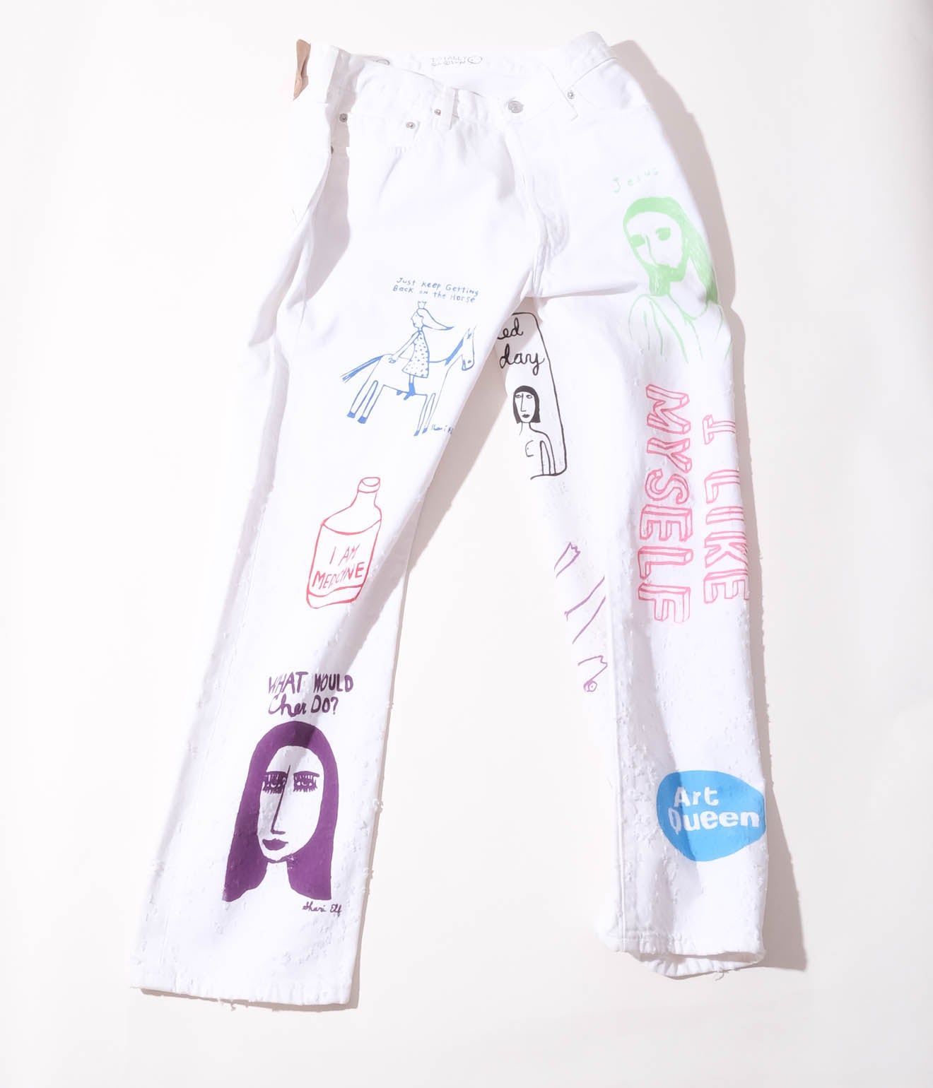 TOTALLY BLOWN "Sharly Elf Jeans" (White)