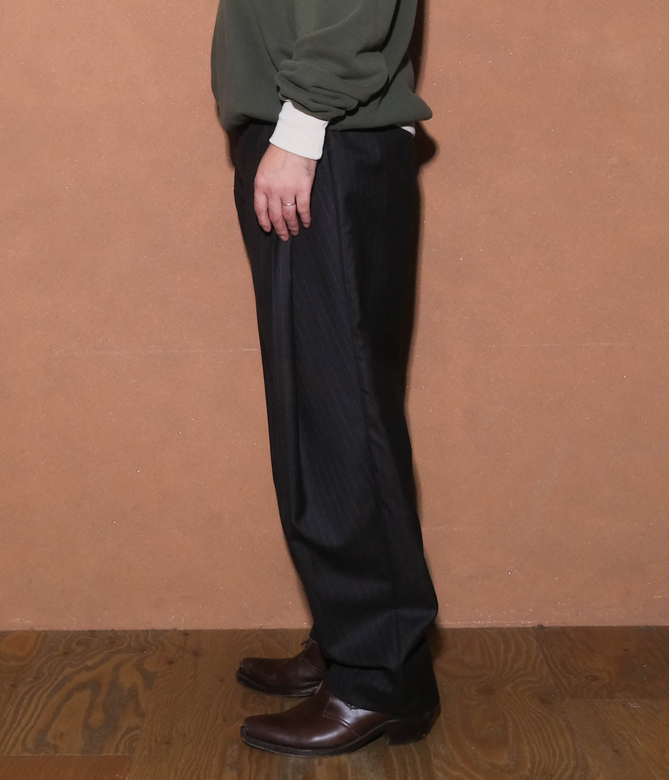 パンツ Lea Boberg D.P. TROUSERS 3 BROWN lea boberg リアボバーグ / D.P.TROUSERS / INSIDE MY GLASS DOORS
