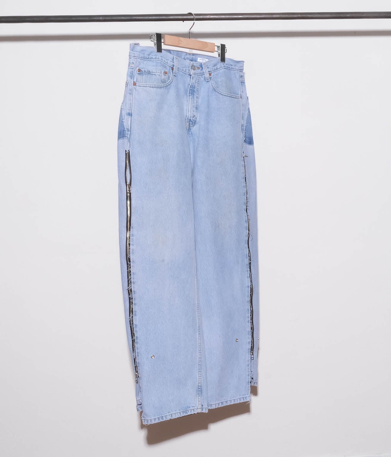 OLDPARK "ZIP BAGGY JEANS BLUE" size:M (ASSO-B)