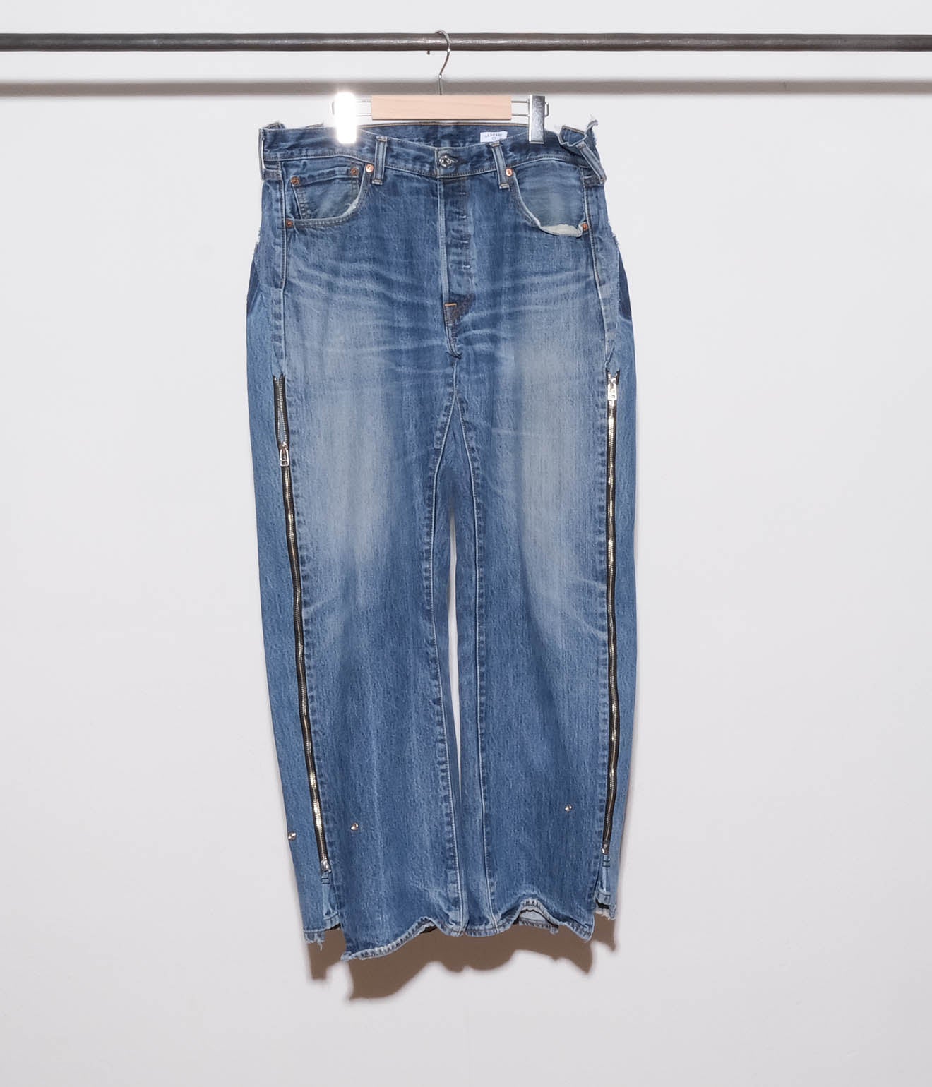 OLDPARK "ZIP BAGGY JEANS BLUE" size:L (ASSO-A)