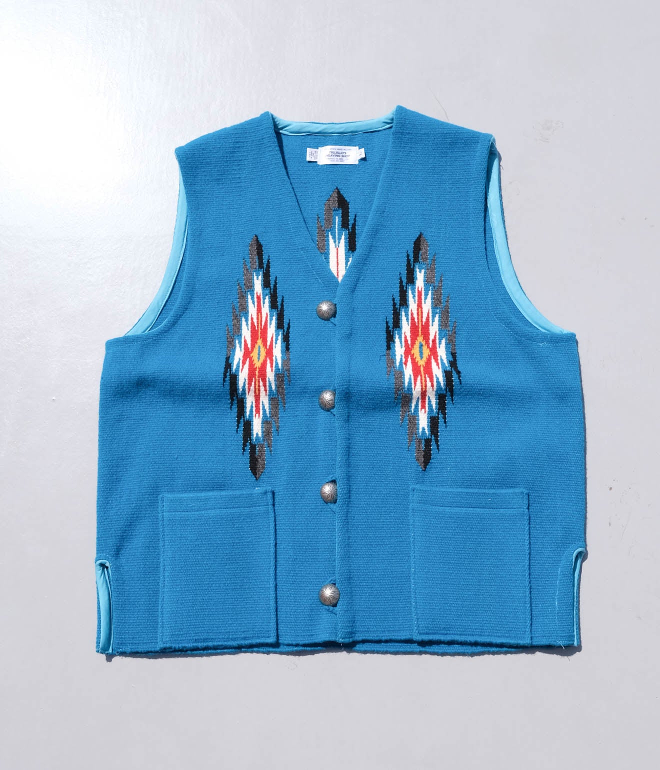 TRUJILLO'S for Lakewood Clothing CHIMAYO VEST (Turquoise)
