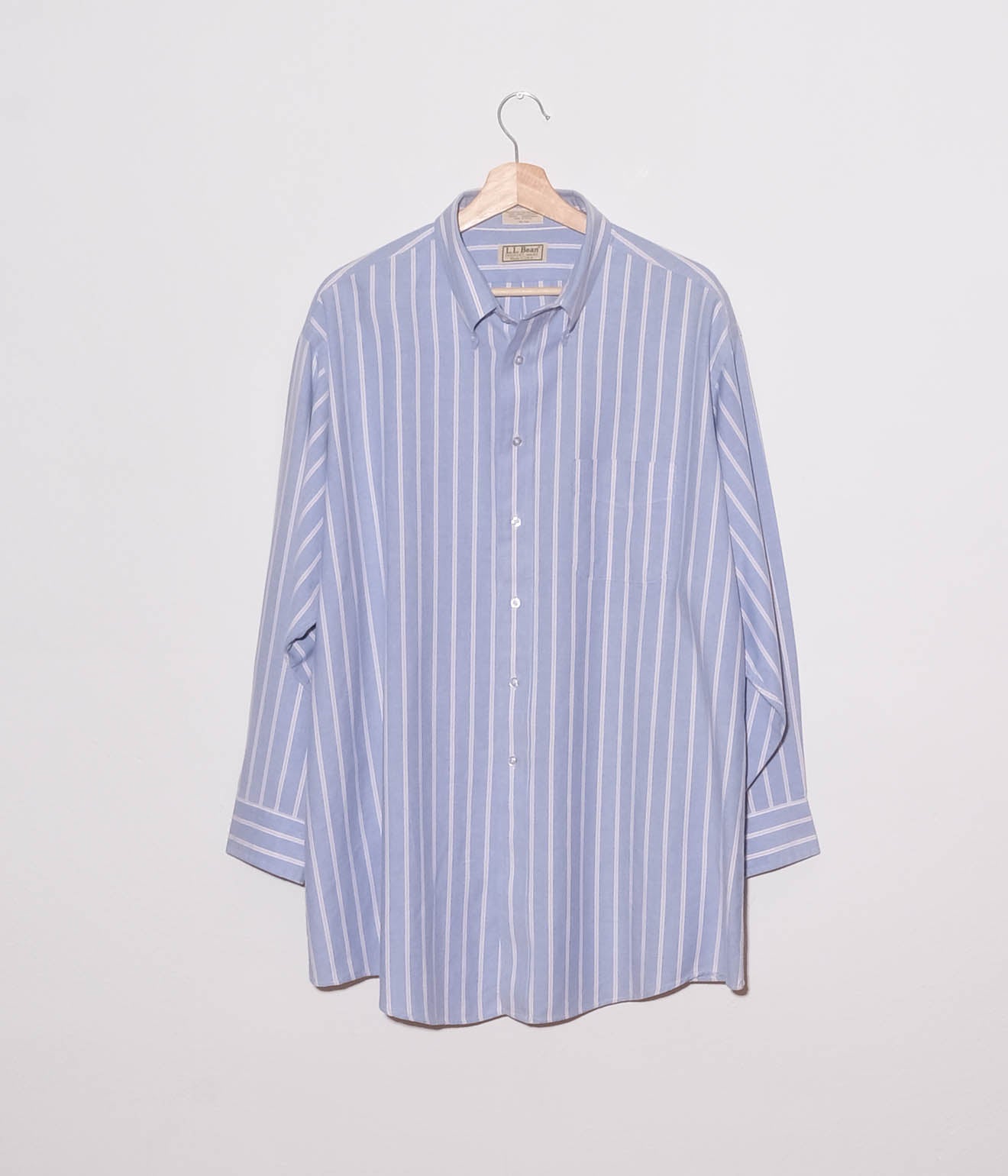 80's L.L.Bean Oxford Shirt (Blue Stripe)