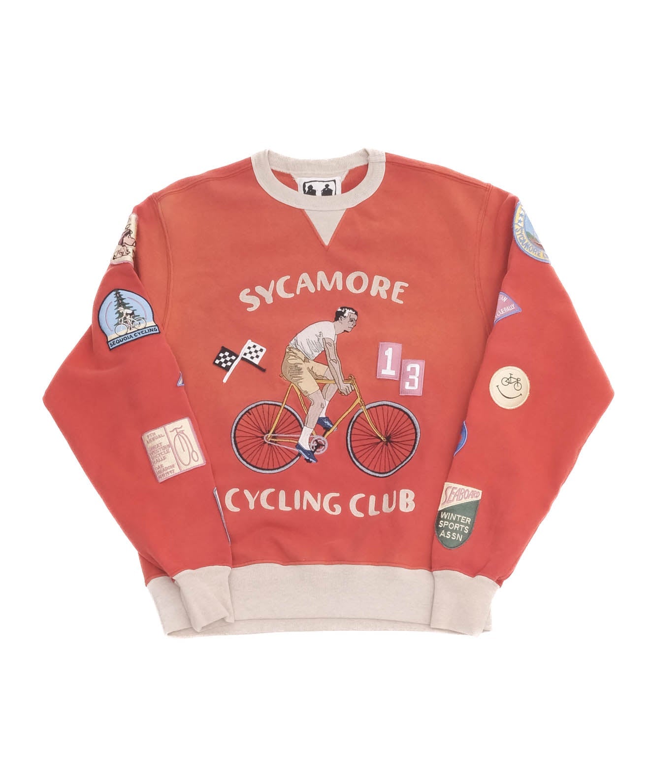 Samuel Zelig "sycamore cycling crewneck" (Red)