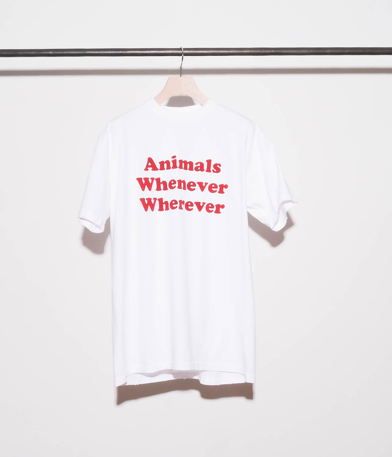 STUDIO WEAREALLANIMALS "Whenever Wherever S/S T-SHIRT" (White)