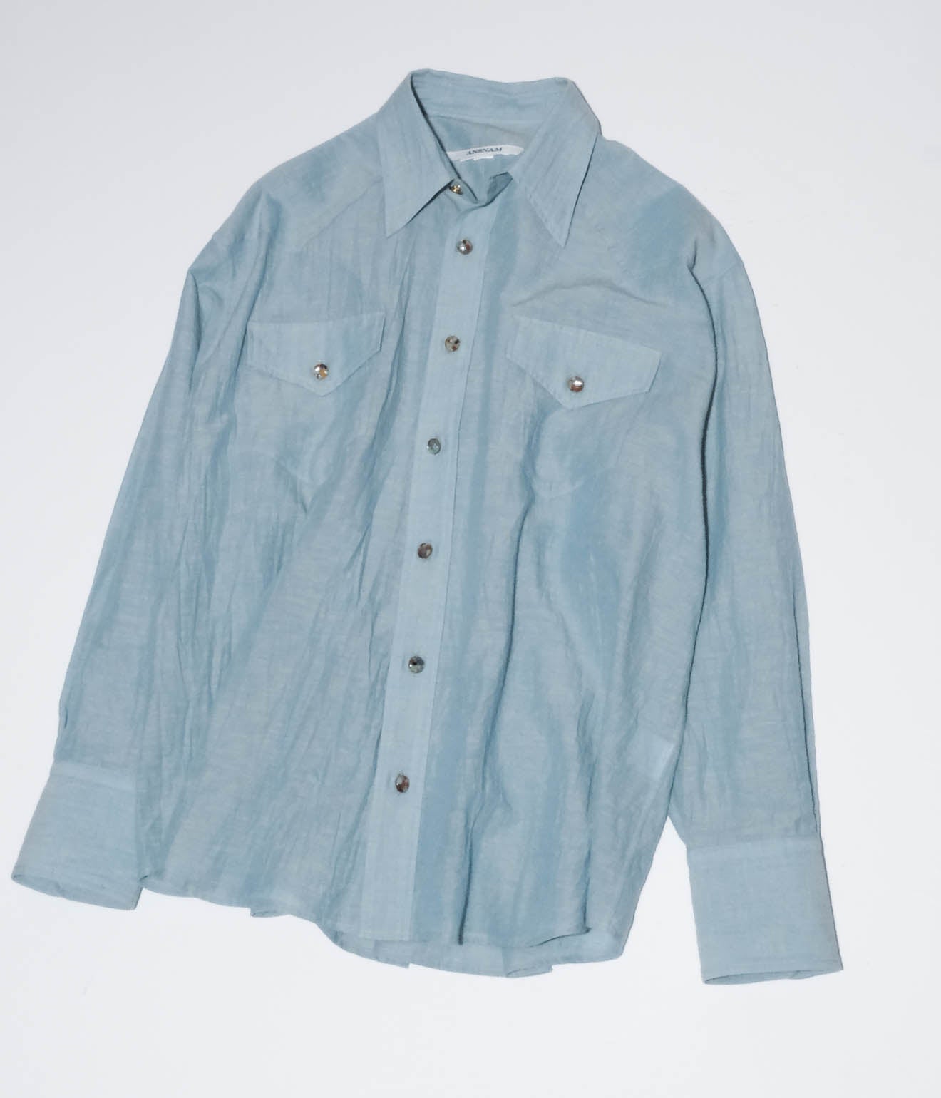 ANSNAM "Big Western Shirt" (Blue Beige)