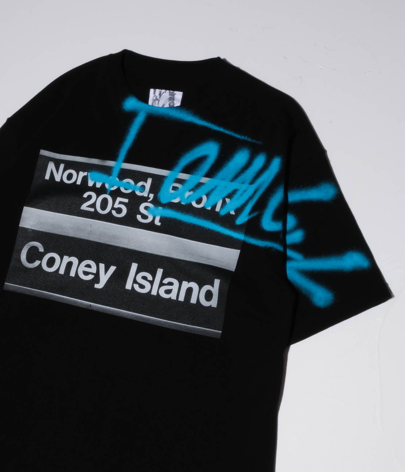 I am dork " Coney Island Print T-Shirt" (Black)
