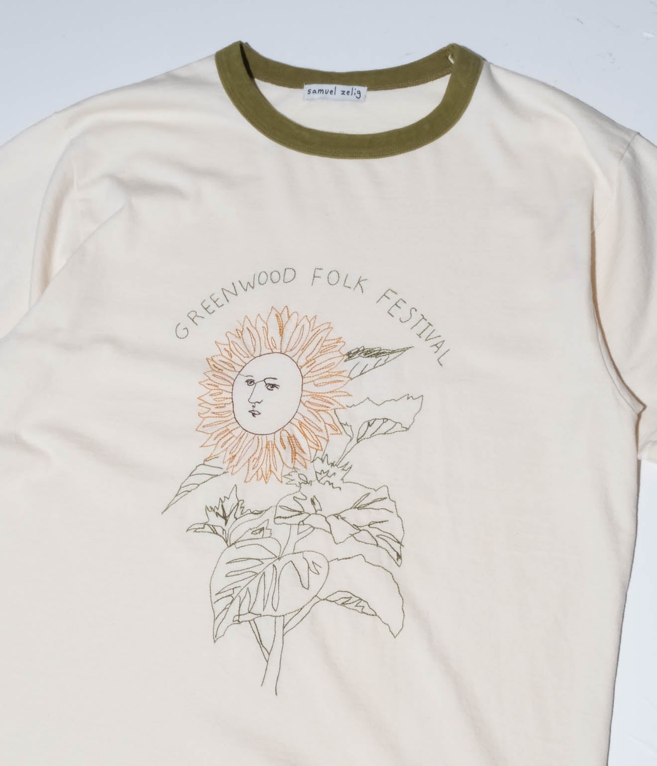 Samuel Zelig "Greenwood Tee (Natural/Green)