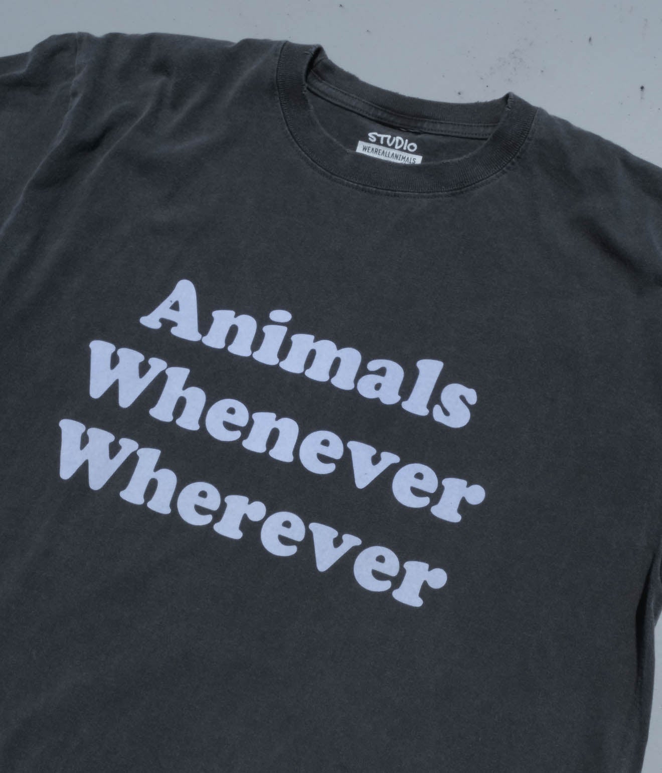 STUDIO WEAREALLANIMALS "Whenever Wherever S/S T-SHIRT" (Black)