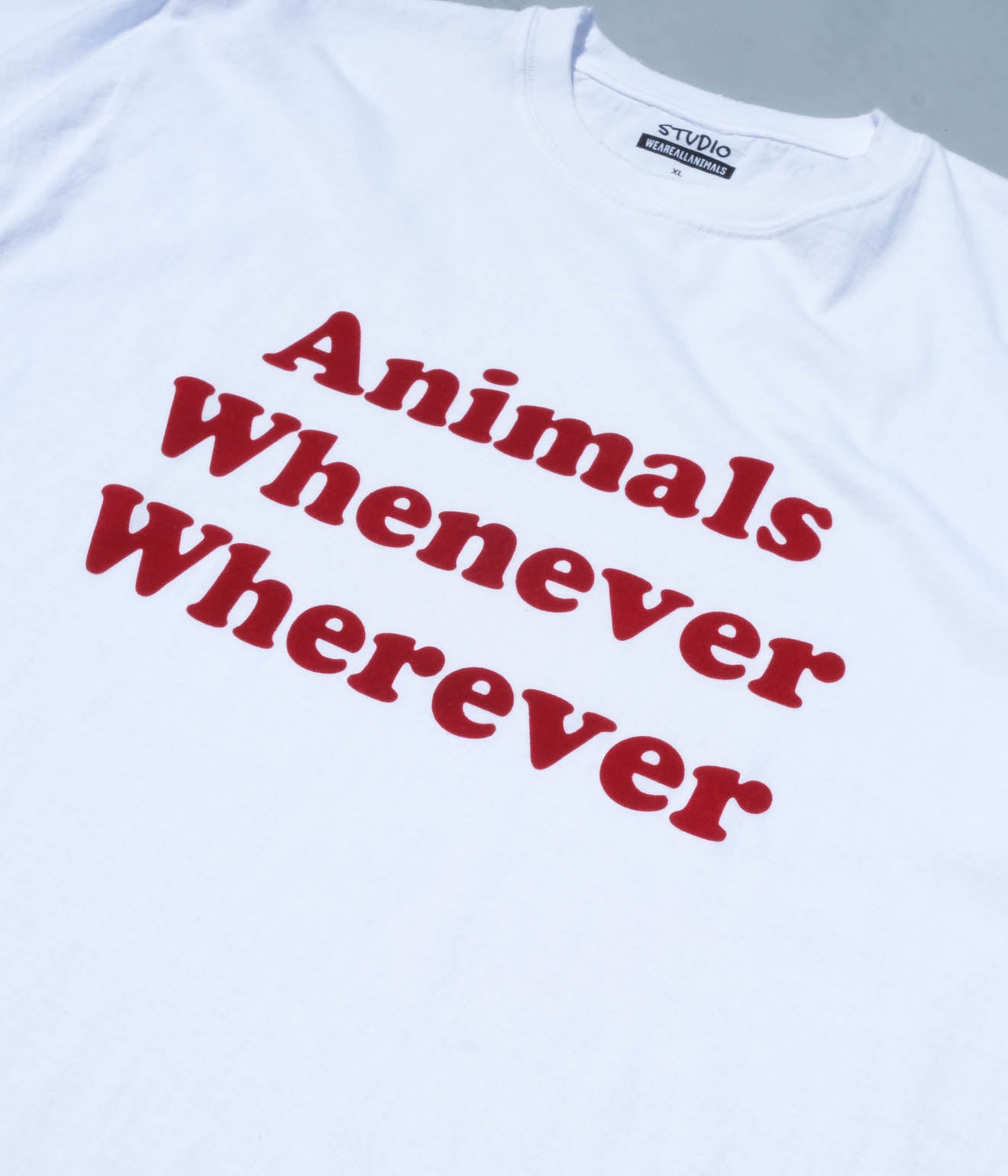 STUDIO WEAREALLANIMALS "Whenever Wherever S/S T-SHIRT" (White)