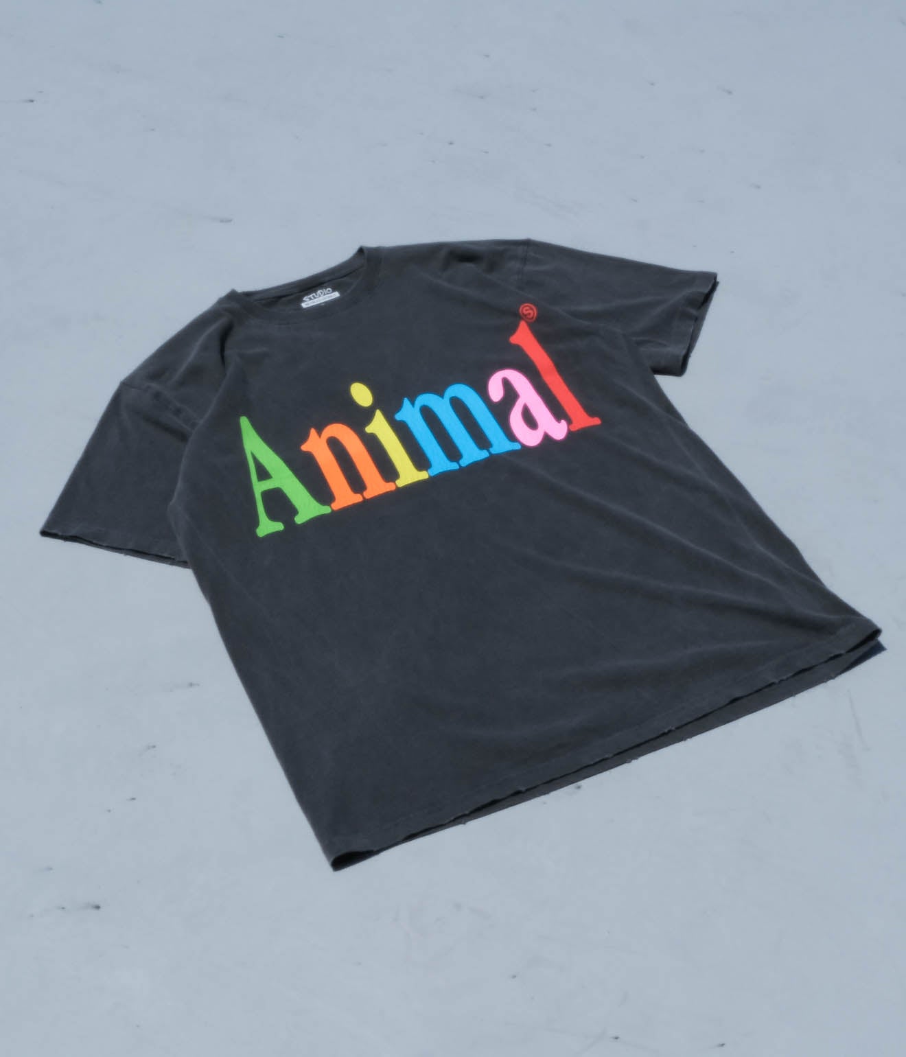 STUDIO WEAREALLANIMALS "Animals Letter S/S T-SHIRT" (Black)
