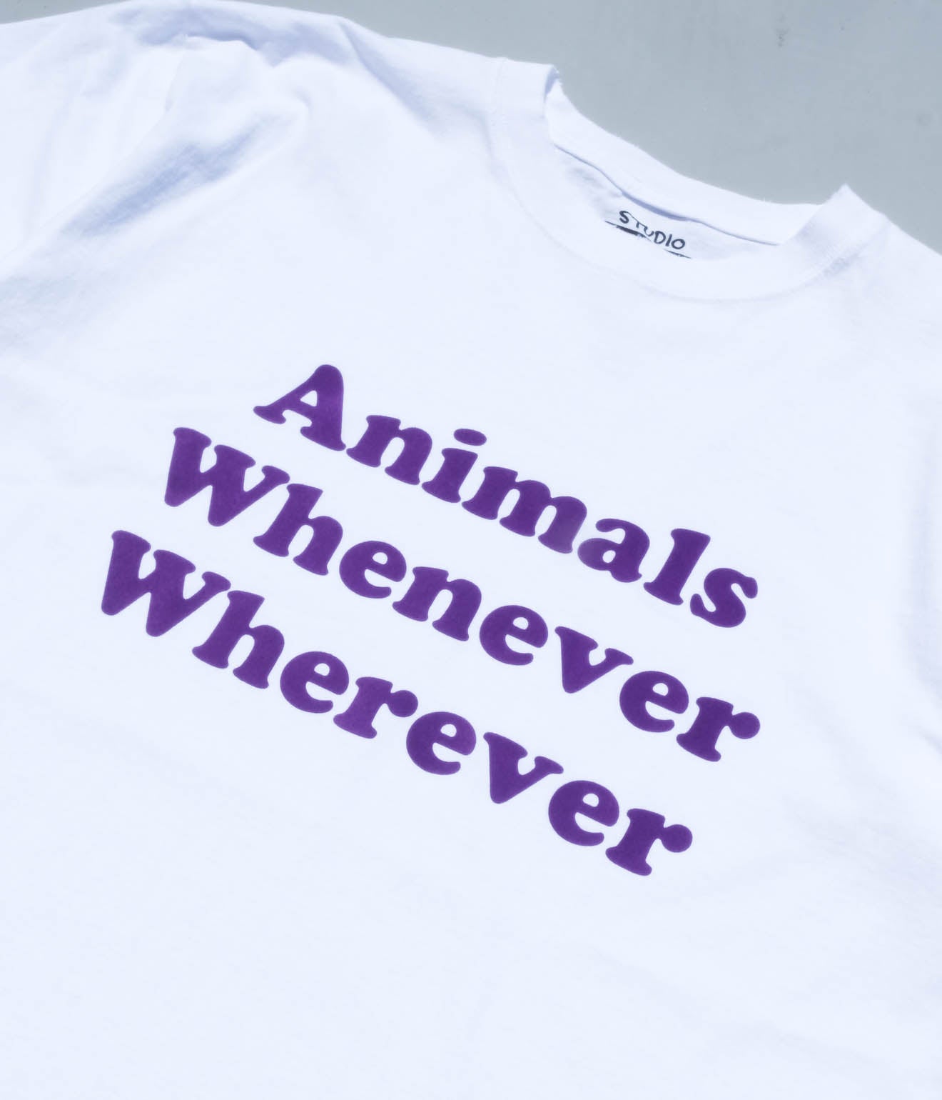 STUDIO WEAREALLANIMALS for Lakewood Clothing "Whenever Wherever S/S T-SHIRT" (Purple)