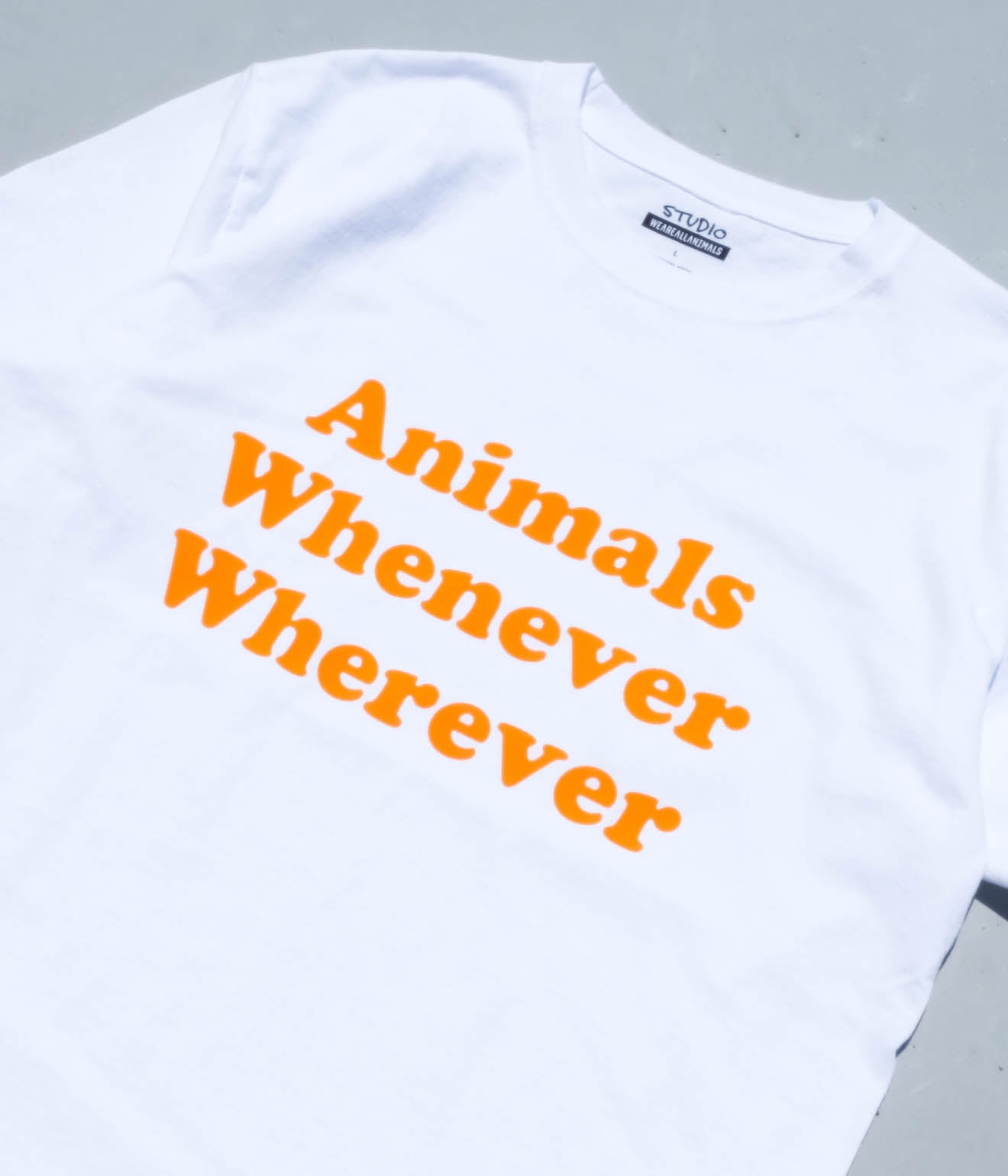 STUDIO WEAREALLANIMALS for Lakewood Clothing "Whenever Wherever S/S T-SHIRT" (Orange)