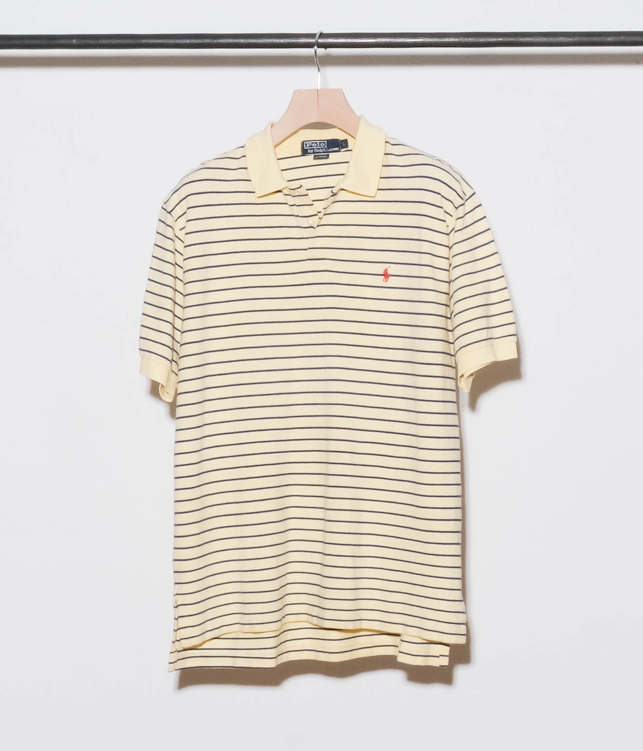 90's Ralph Lauren Polo Shirt (Yellow Border 2)