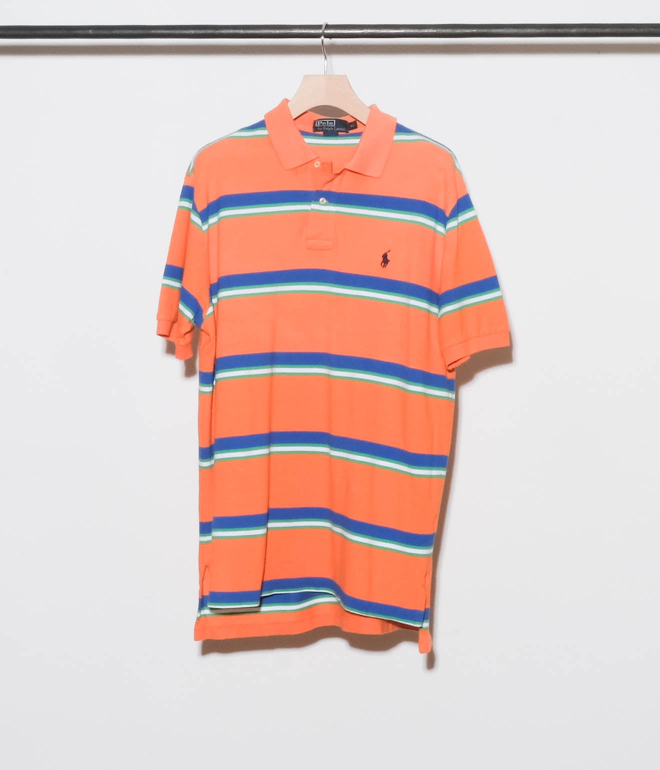 90's Ralph Lauren Polo Shirt (Orange Border)