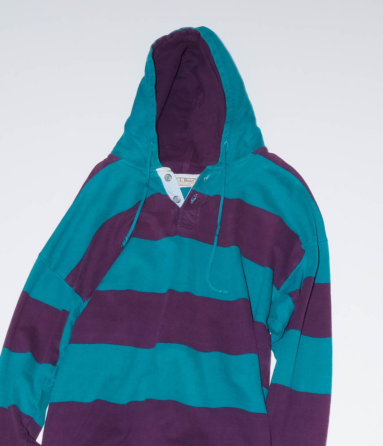 80's L.L. Bean "Border Cotton Parka" (Green×Purple)