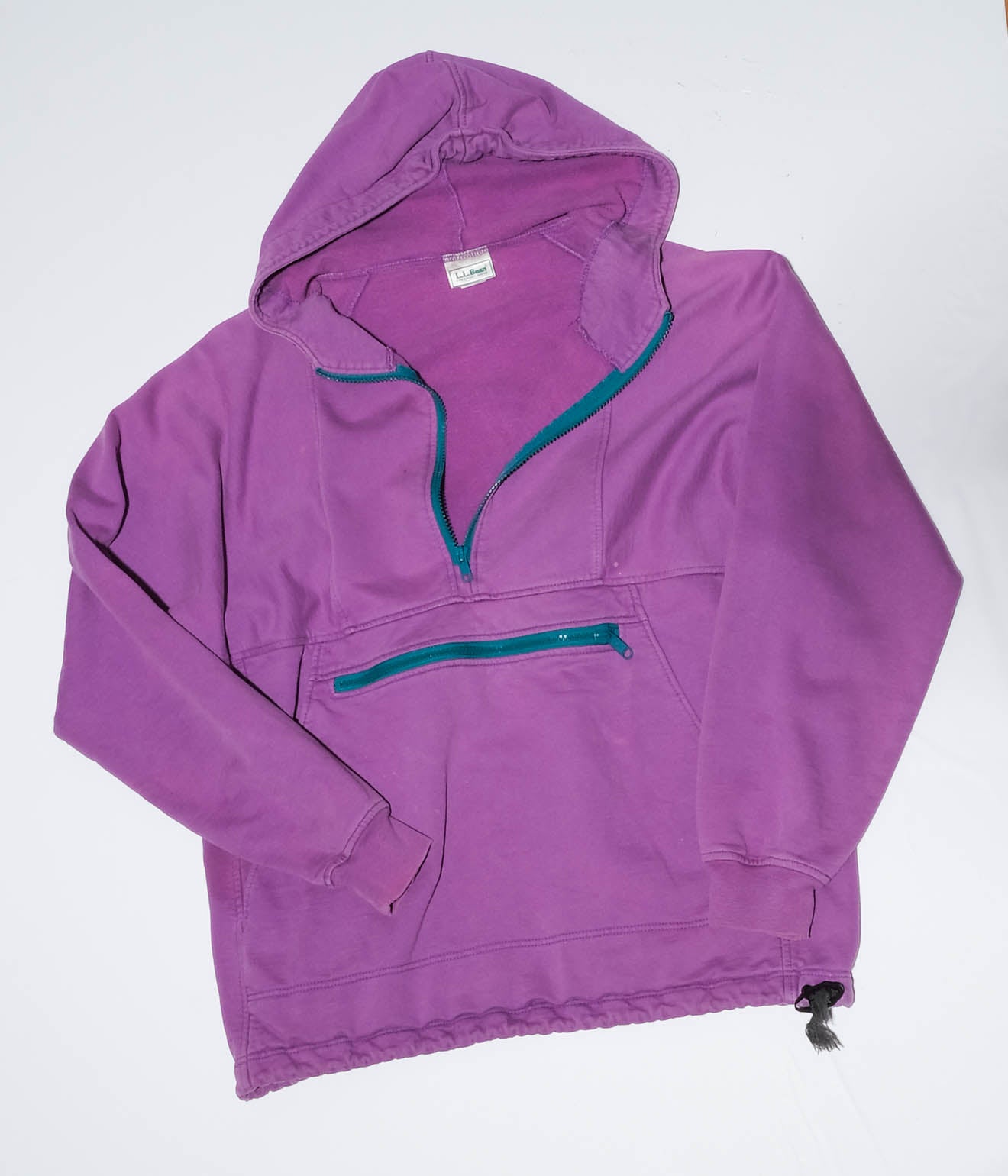 90's L.L. Bean "Cotton Anorak Parka" (Purple)