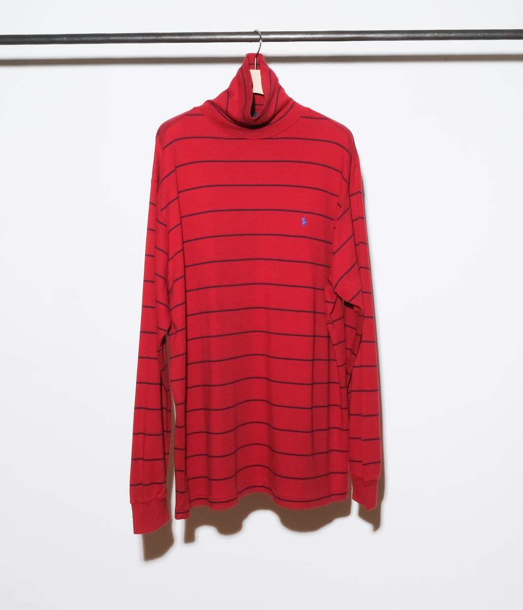 90's Ralph Lauren Turtle Neck Tee Shirt (Red Border) – Lakewood