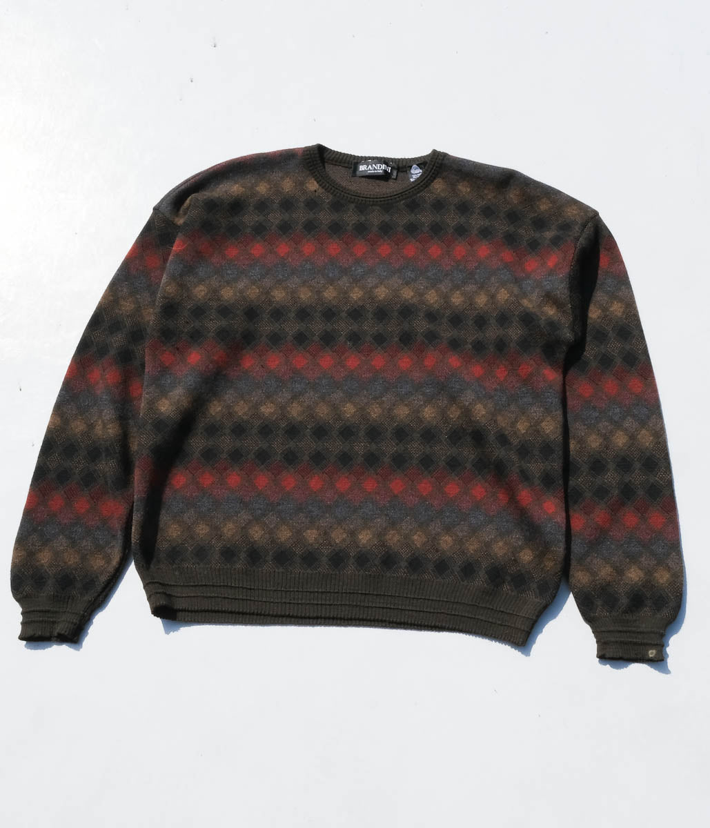 90's Merino Wool  Jacquard Sweater (Multi)