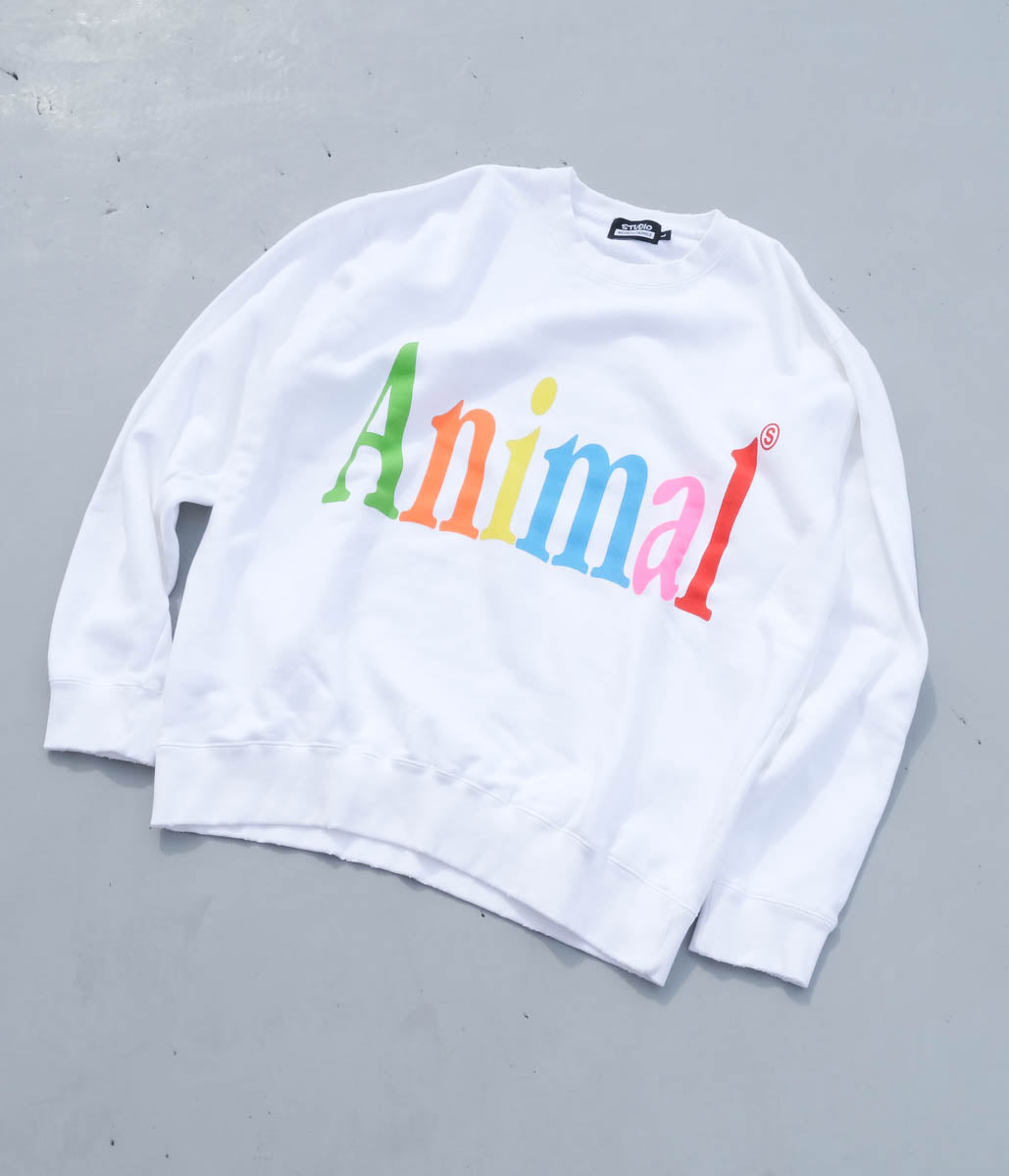 STUDIO WEAREALLANIMALS "Animals Letter Sweatshirt" (White)