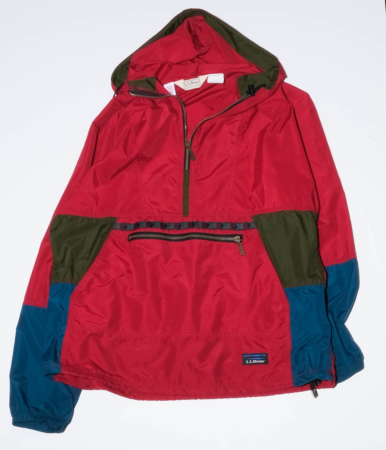 90's L.L. Bean "Nylon Anorak Parka" (Red)