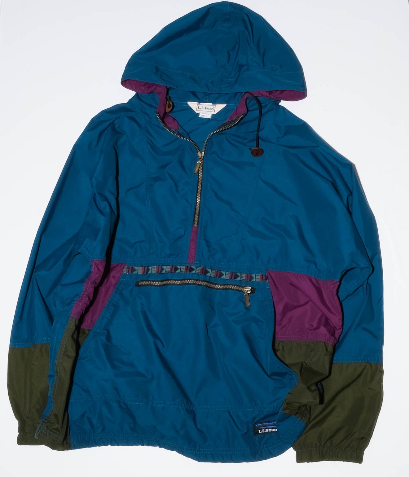 90's L.L. Bean "Nylon Anorak Parka" (Green)