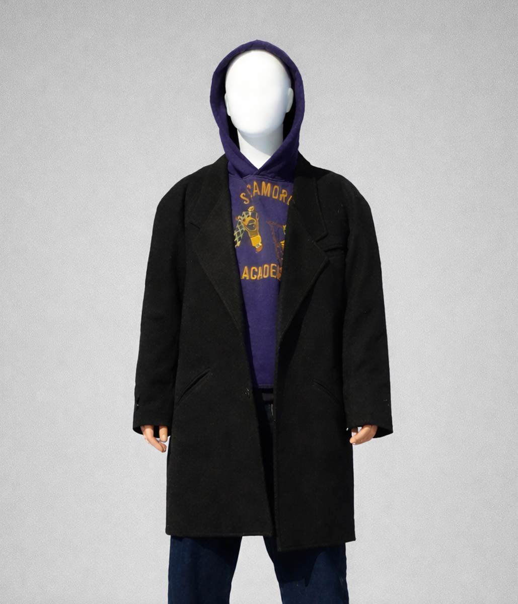 80's Falcone Wool Half Coat (Black) – Lakewood Clothing