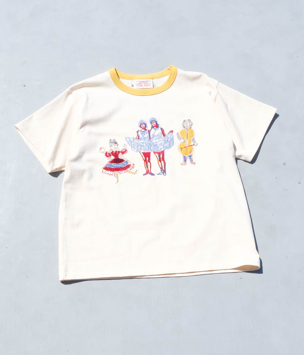 Samuel Zelig サミュエルゼリグ エンブロイダリーTシャツ  アイボリー M SAMUEL ZELIG(サミュエルゼリグ) 25SS エンブロイダリーTシャツ