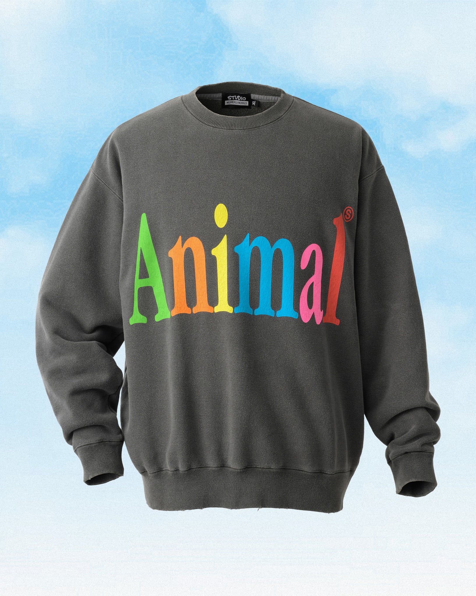 STUDIO WEAREALLANIMALS "Animals Letter Sweatshirt" (Black)