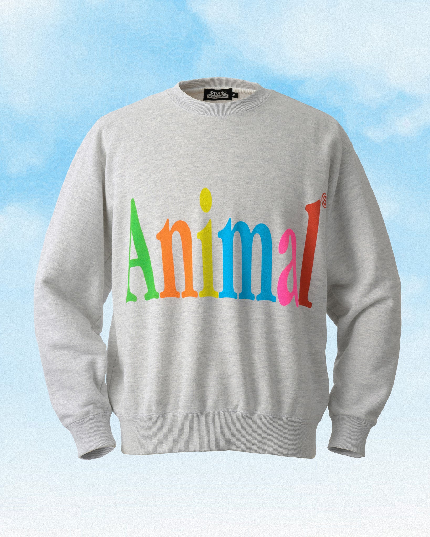 STUDIO WEAREALLANIMALS "Animals Letter Sweatshirt" (Grey)