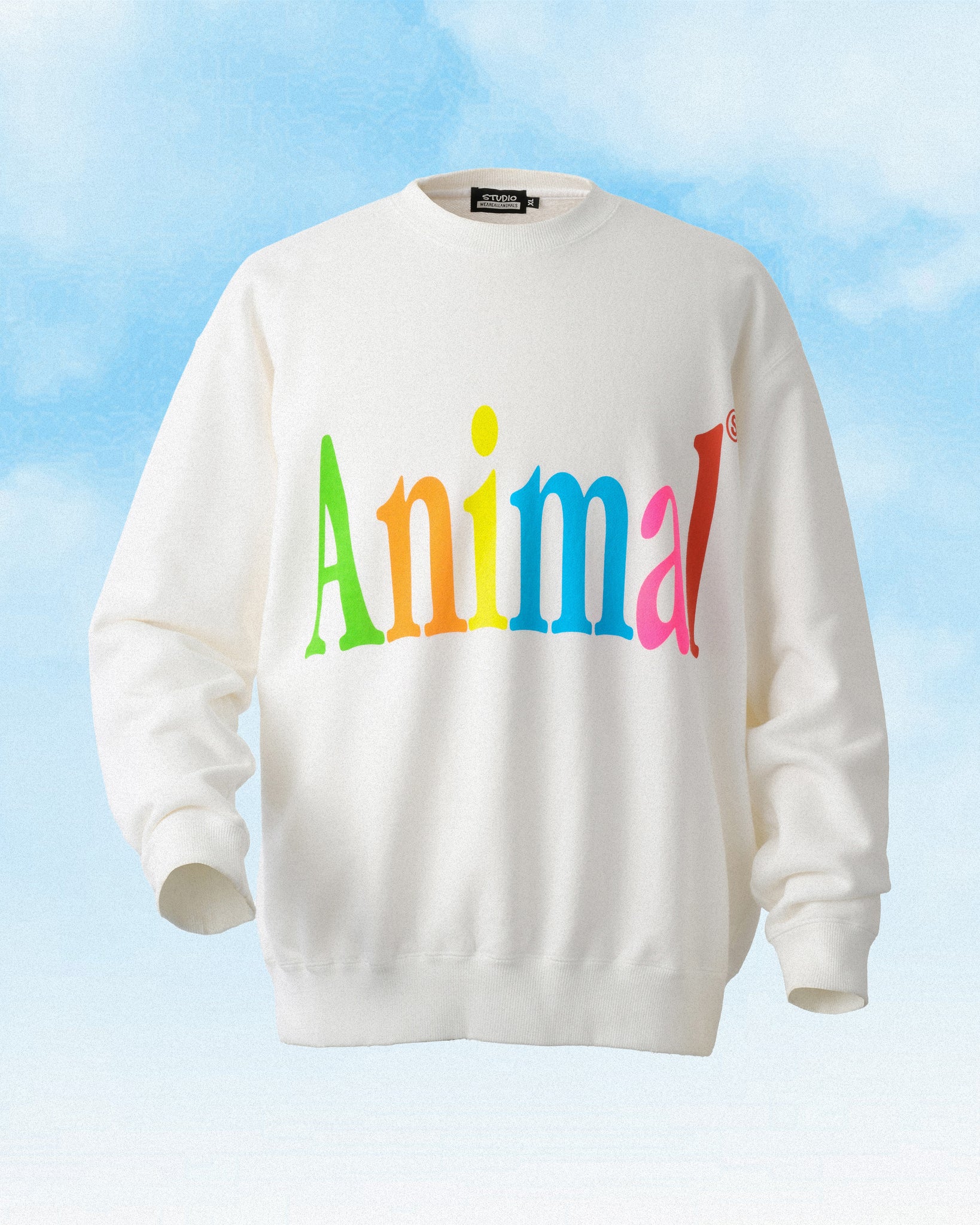 STUDIO WEAREALLANIMALS "Animals Letter Sweatshirt" (White)