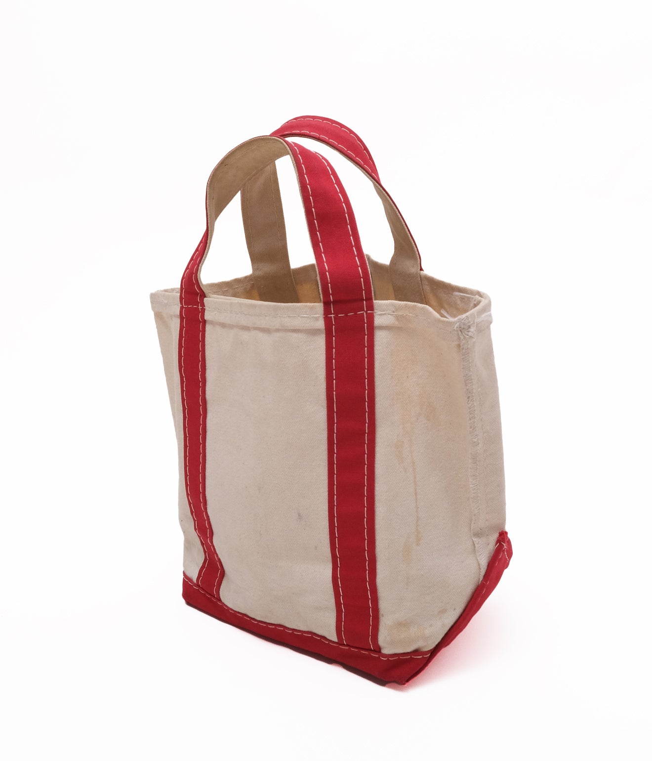 90's LLBean Tote Bag (Natural×Red)