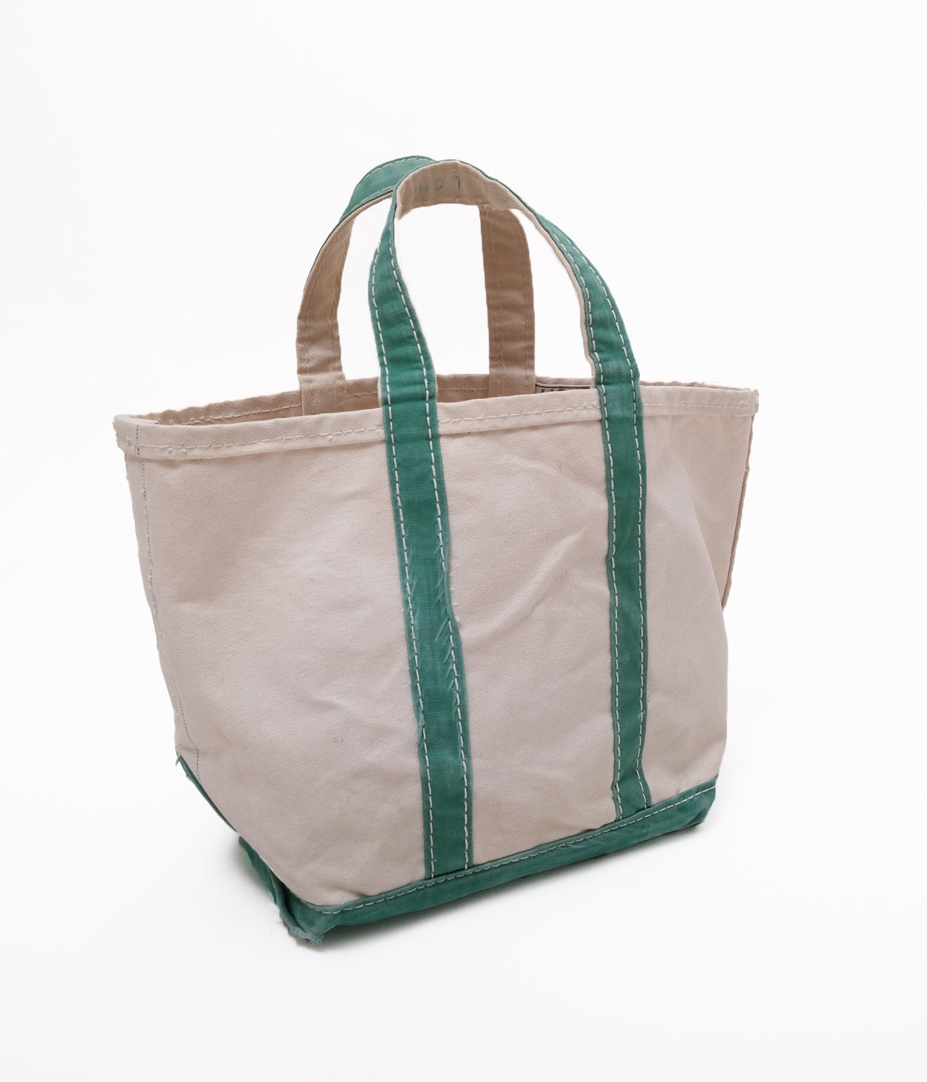 80's LL Bean Tote Bag (Natural x Green)