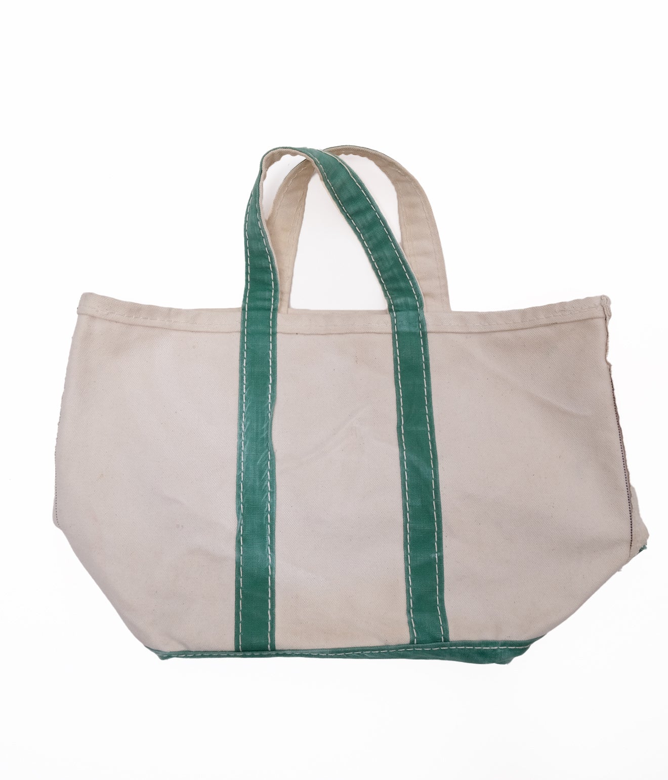 80's LL Bean Tote Bag (Natural x Green) – Lakewood Clothing